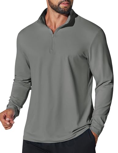 Protection solaire UPF 50+ avec ce pull à manches longues zippé pour homme actif