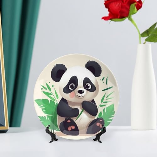 Plato decorativo de porcelana Bone China Panda Star 7 in miniatura 6