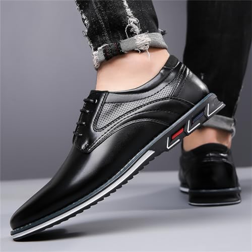 Image of Veslesth Men Casual Business Dress Shoes Lace Up Comfort Oxford for Male Working Driving