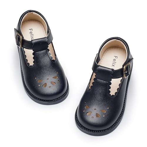 Image of Felix & Flora Toddler Little Girl Mary Jane Dress Shoes - Ballet Flats for Girl Party School Shoes