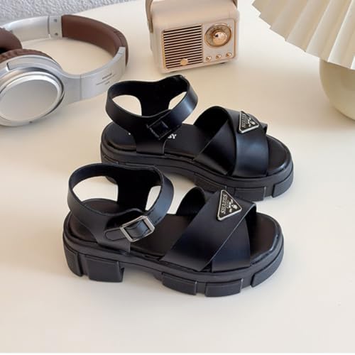 Girls Summer Crossing Platform Sandals Thick Sole Beach Slides Shoes3