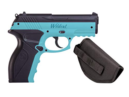 Crosman Wildcat Blue + pistolera CO2 (4,5mm) | Pistola de Aire comprimido (balines de Acero). Arma de Co2. Calibre 4,5mm