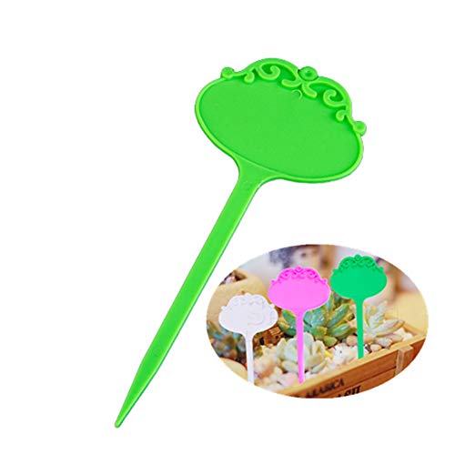 Etichette per Piante in Vaso Impianto di plastica Ecologico Pianta in plastica Resistente Etichette vegetali per Piante da Esterno Tag Giardino Green