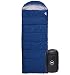 All Season XL Hooded Sleeping Bag with Compression Sack - Perfect for Camping, Backpacking, Hiking. Temperature Range 32-60Â°F. Fits Adults up to 6'6. Tough Ripstop Waterproof Shell & High-Loft Fill