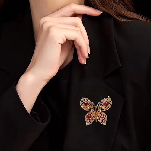 Image of Insect Animal Brooch Pin for Women Rhinestone Lapel Pins Vintage Brooches for Costume Accessories
