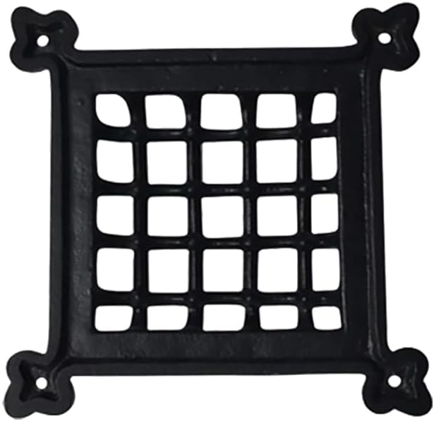 Shristy Hardware "Alemeth" Black Antique Iron Door Grill – (Pack of 1 Black Powder Coated Finish)