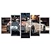 Produktbild Karen Max Leinwandbild GTR Weiß Rennsport Sport Auto Wand Kunst Bild Home Decor Für Wohnzimmer Leinwand Bild Poster Artwork Size 5:8x12inchx2,8x16inchx2,8x20inchx1 Frame