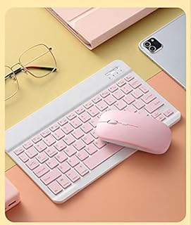 ISMMIK Wireless Bluetooth Mouse Compatible with Laptop/Macbook/iPad/iPhone Android/PC, Rechargeable Mini Silent Mouse for Windows/Linux, 3 DPI Adjustable Bluetooth Ergonomic Mouse Pink