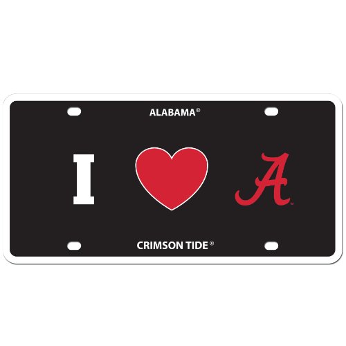NCAA Alabama Crimson Tide Styrene Plate- I Heart Style