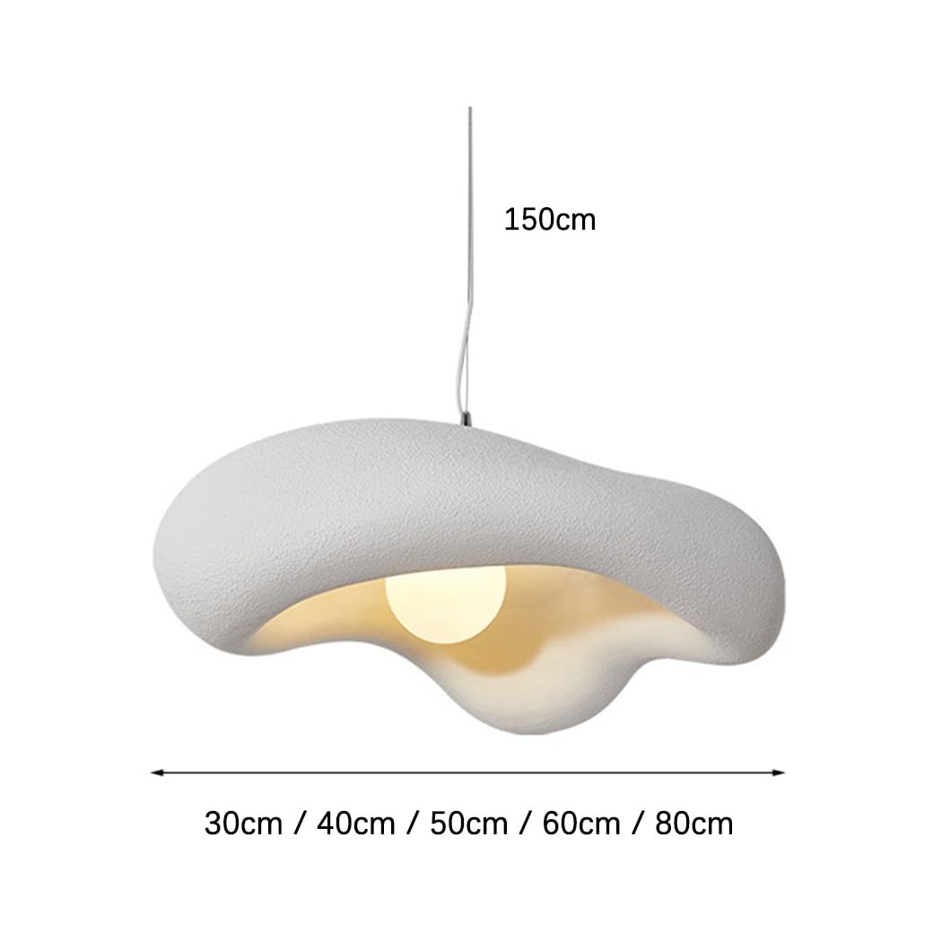 Kreatywna Kwiatowa Lampa Wisząca Wabi-Sabi Lampa Wisząca E27 Nowoczesna Lampy Wiszące Polistyren Lampa Styl Nordycki Do Sypialni Salonu Jadalni Kuchni Pokoju Dziecięcego Żyrandol(White,B)