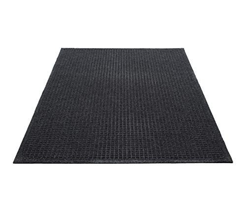 Guardian EcoGuard Diamond Indoor Wiper Floor Mat, Recycled Plactic and Rubber, 3'x5', Charcoal Black #1