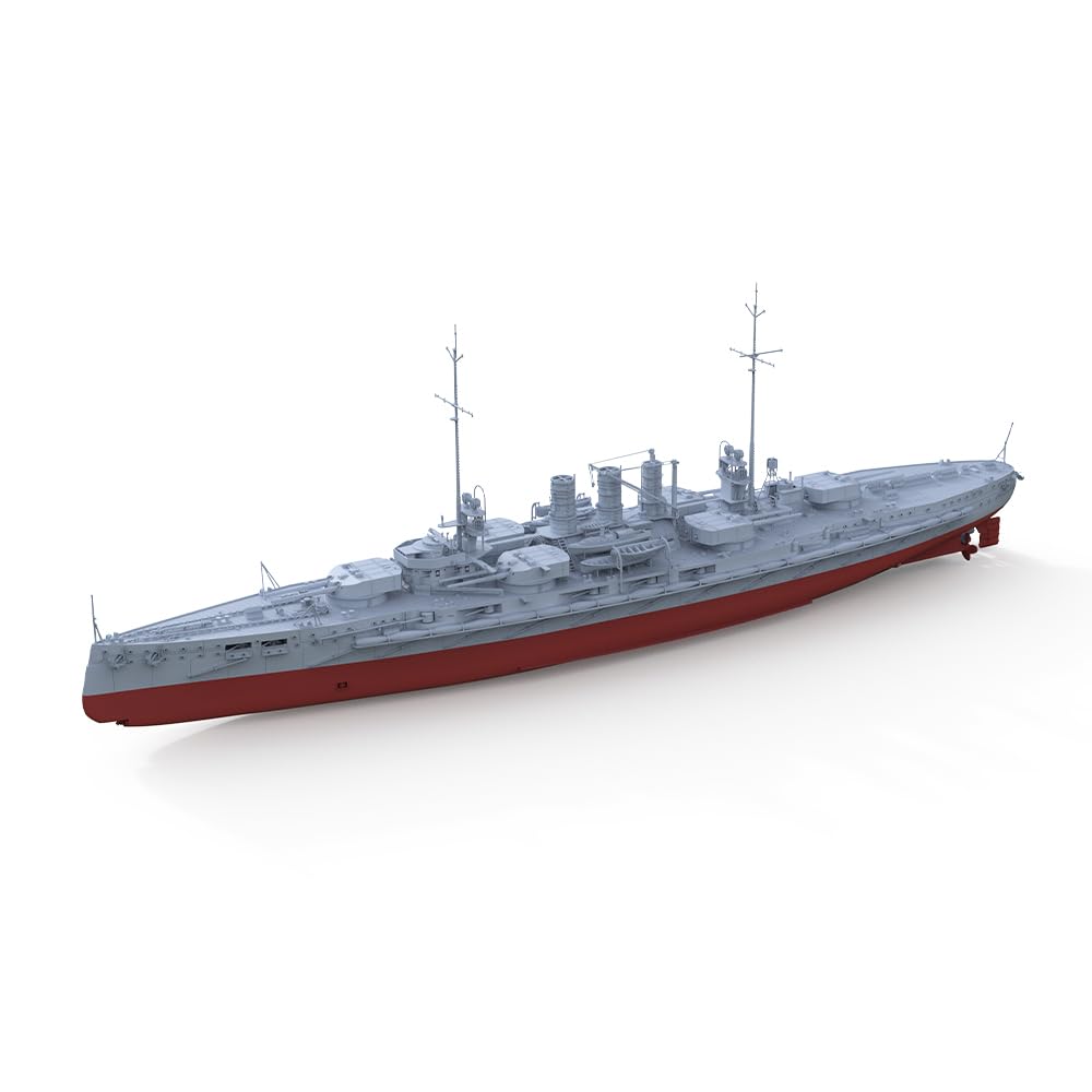 MRY-SFW SSC600590S 1/600 zestaw do budowy modelu wojskowego, pancernik Helgoland niemieckiej marynarki wojennej, pełny kadłub