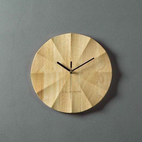 Horloge murale moderne minimaliste en bois pour decorer un bureau zen