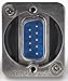 EHDB9MF, Conn D-Subminiature Adapter PIN/SKT 9/9 POS ST 1 Port Bag
