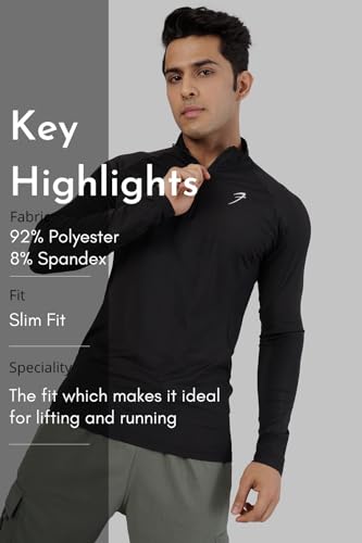 Image of Thrive Mens Slim Fit Pullover Sport and Gym Full Sleeve T-Shirt for Men