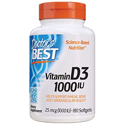 Doctor's Best, Best Vitamin D3, 1000 IU, 180 Softgels