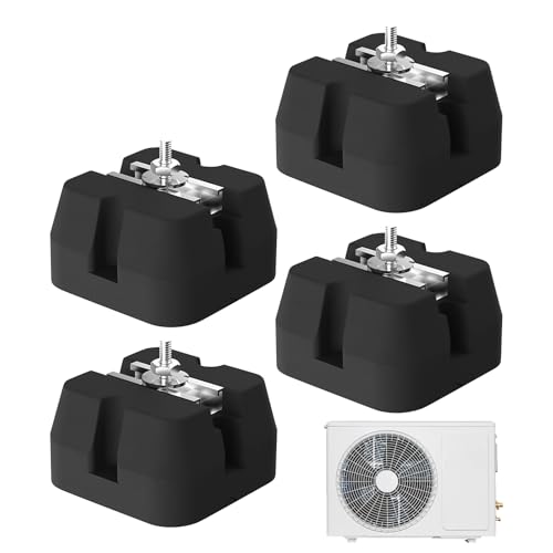 Soportes Base Para Aire Acondicionado Split - Base para Bomba de Calor,4 Piezas de Bases Resistentes con Capacidad de 500 Quilos Para Instalación en Suelo