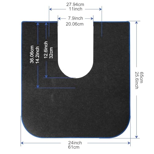 Protector de inodoro en U con cobertura extendida para evitar fugas 2