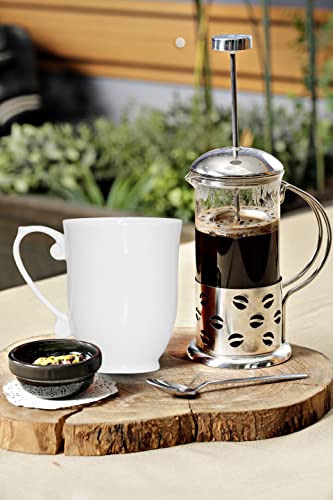 Qoutique MST21019 Bone China Coffee Mugs - 20 Ounce - Set Of 4, Cups For Latte, Hot Tea, Cappuccino, Mocha thumb #6