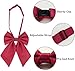 Fashion & Lifestyle Bow Ties for Women/Girls, Ladies Adjustable Elegant Satin Bowtie Accessory for School Uniforms T-shirt Cosplay Wedding Party (Black)