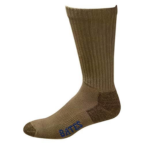 Bates Footwear Cotton Crew Coyote Brown 3 Pk Medium Socks
