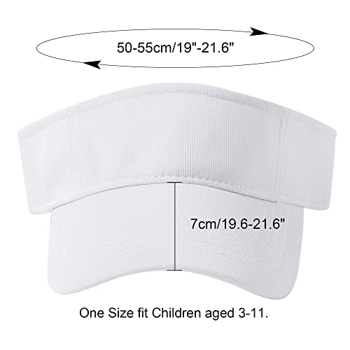 Jastore Kids Girls Boys Packable Hat Sun Visor Hats Cotton Sports Summer Golf Visor Hat3