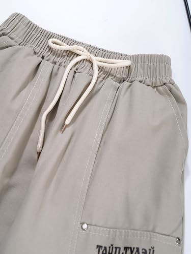 Boys Girls High Waist Straight Wide Leg Pants Baggy Cargo Trousers Joggers Sweatpants4