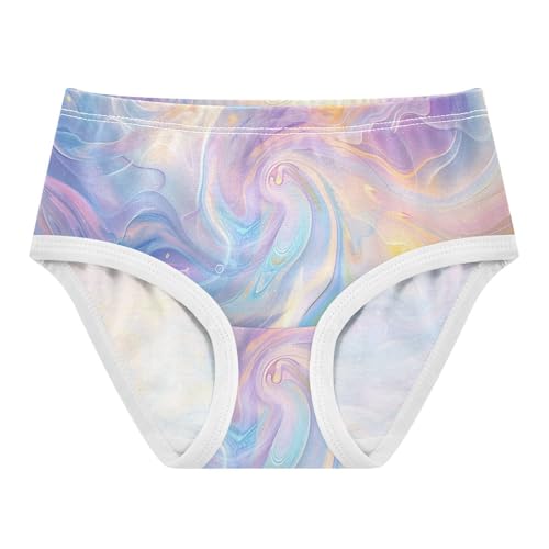 Colorful Swirls Vortexes Little Girl Panties Toddler Underwear Floral Cotton Fun Kids Briefs Undies 2t