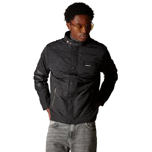 Members Only Belmont Men's Quilted Bomber Jacket | Men's Winter Diamond Quilted Outerwear