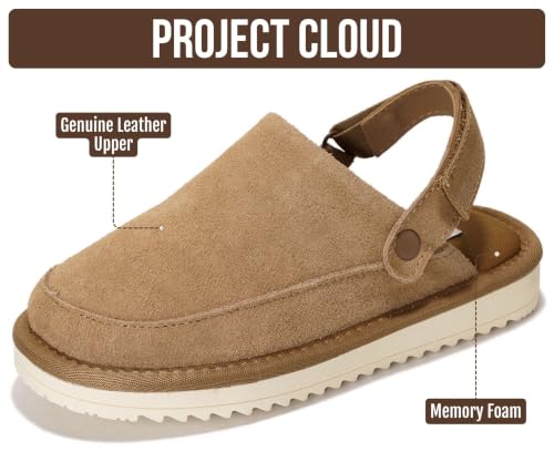 Image of Project Cloud Kids Genuine Leather Clogs with Back Strap (Little Goldstar)