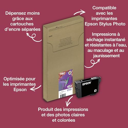 Epson T0807 Hummingbird Genuine Multipack, 6-colours Claria Photo HD Ink Cartridges