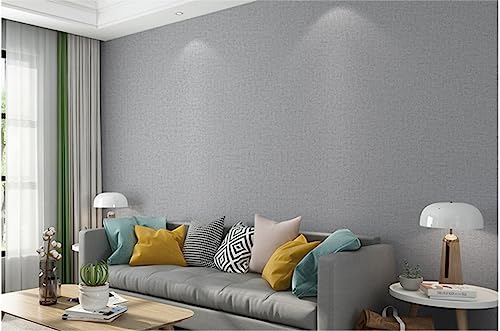 Papier peint intissé anthracite 3D uni lavable et facile à poser