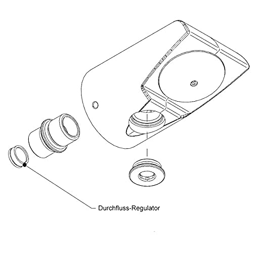 Vandalismussicherer Duschkopf Brausekopf Kopfbrause- Wandmontage- massive Ausführung- Messing verchromt- Anti- Kalk Düsen- öffentlicher Bereich- wassersparend-3
