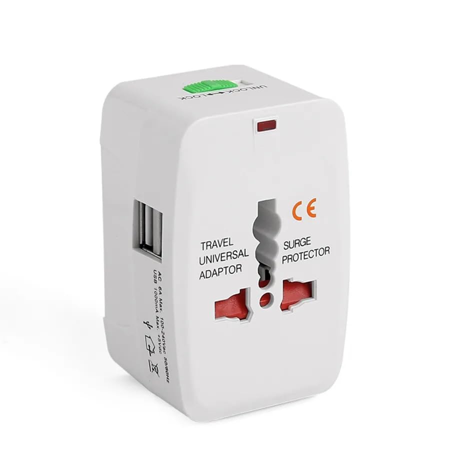 Xariya Universal Travel Adapter, Universal Adapter, All in One International Travel Adapter with USB Ports (White) (B0CLJLKWLB) Amazon Price History, Amazon Price Tracker