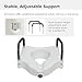 Drive Medical RTL12027RA 2-in-1 Raised Toilet Seat with Removable Padded Arms, Standard Seat