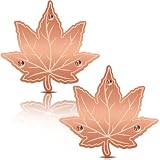 2-Pack Bird Bath Copper Disk,Bird Bath Purification Disk 0.6mm Reinforced 99.99% Pure Copper Cleaning Disk with 3-Point Support,Fits Outdoor Birdbath & Bowl,Provide Safe Clean Water,Maple Leaf