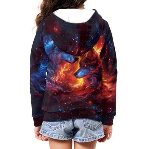 Image of Zipper Hoodie for Kids Full Zip Up Sweatshirt Active Coat Hooded Pullover with Pockets Size 6-16 Boys Girls