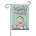ALAZA Double Sided Easter Bunny Bottom with Pink and Blue Eggs Polyester Garden Flag Banner 12 x 18 Inch for Outdoor Home Garden Flower Pot Decor