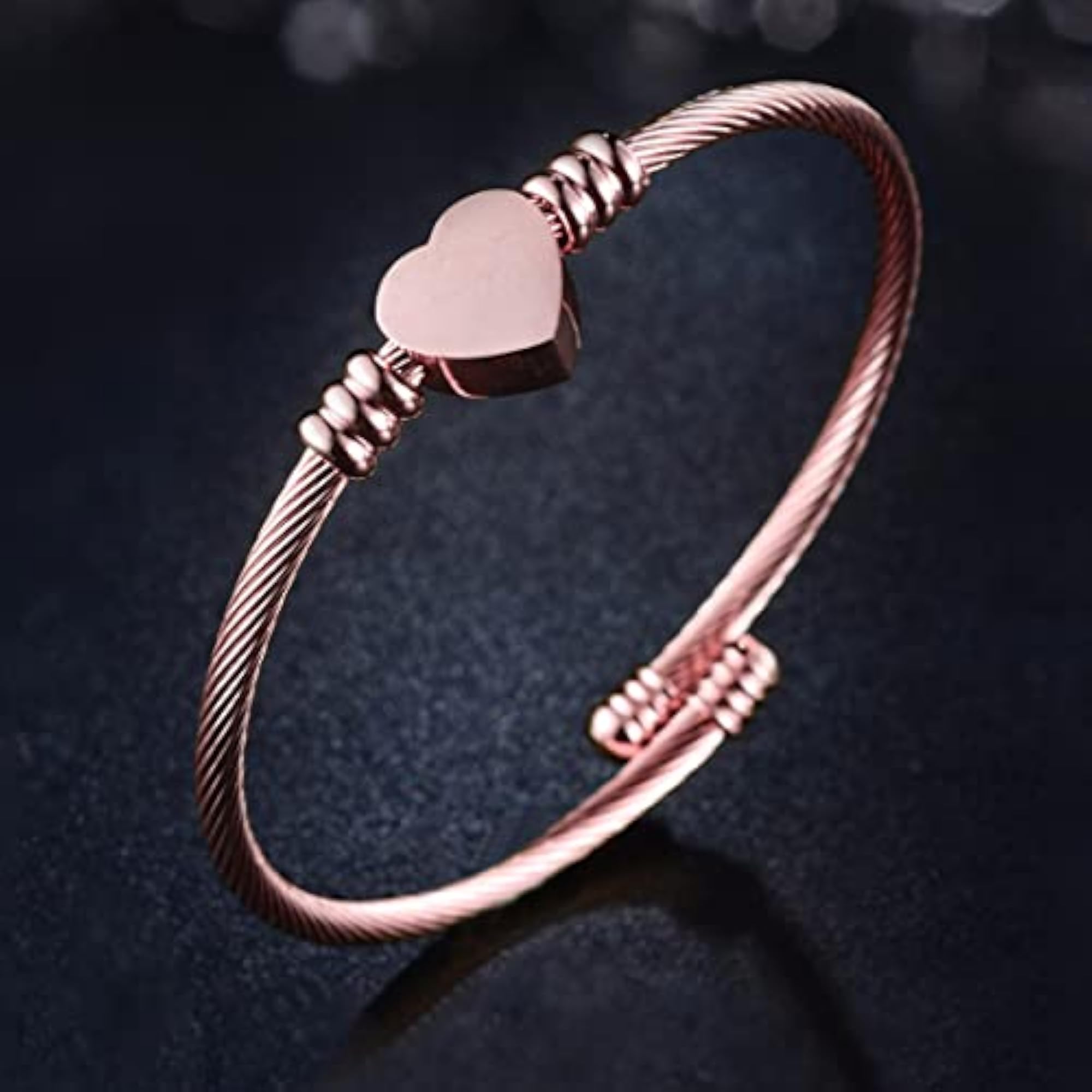 Stainless Steel Heart Shaped Kada Bracelet
