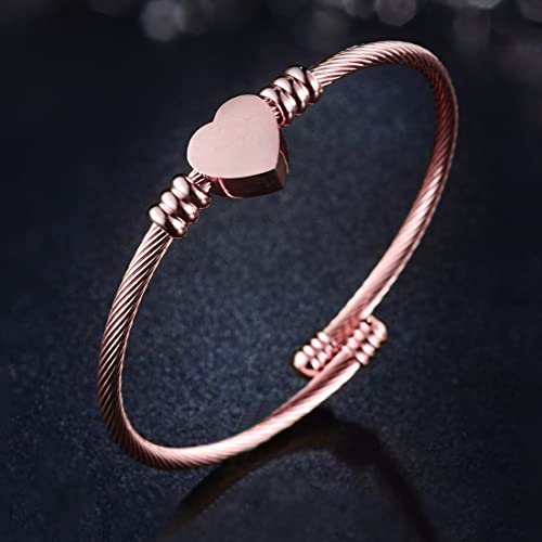 Stainless Steel Heart Shaped Kada Bracelet