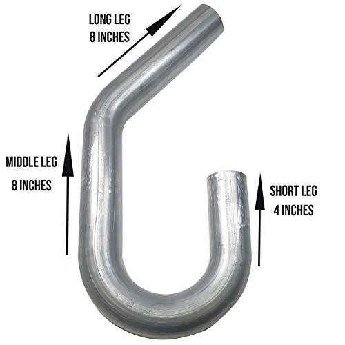 2 1/4" 2.25" Aluminized Mandrel Bend Exhaust Pipe Combo U J Khaos Motorsports #TOP3