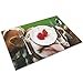 QCFW Manteles Individuales Vaca Loca Mantel Individual Antideslizante Resistente Al Calor Salvamanteles Juego de 4 para La Mesa de Comedor de Cocina