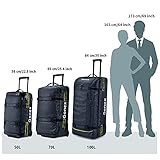 Gonex Wheeled Duffel Bag 100L Water-Repellent Rolling Luggage with Wheels Travel Holdall Bag for Men Women 33 inch, Navy Blue - Image 2