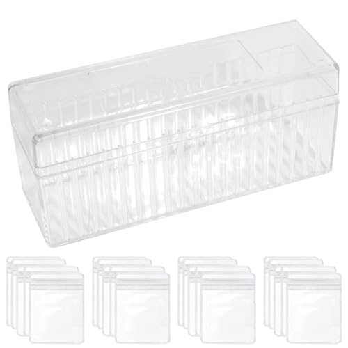 de joyería acrílica - Fácil mantenimiento del soporte del collar, estuche de almacenamiento transparente | 20 x organizadores portátiles antitarnish para pendientes anillos de cadena
