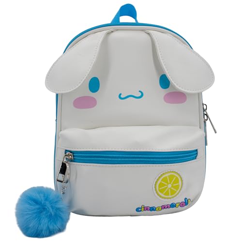 AI ACCESSORY INNOVATIONS Hello Kittys Cinnamoroll 9 Micro Mini Backpack Purse Featuring a 3D Ears & Pompom Dangle White