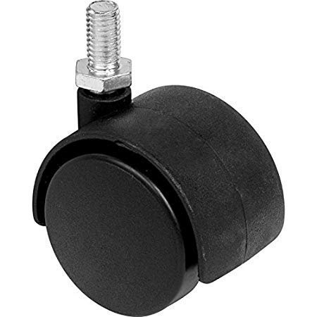 Image of Heavy Duty Office Chair Nylon Wheels Caster Pin Type /Load capacity-150 kg (Pack of 5 PIS, Black)