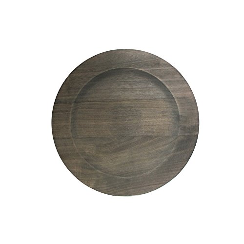 Plato decorativo de melamina 13 pulgadas gris miniatura 1