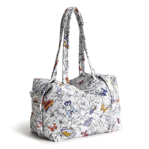 Vera Bradley Women's Premium Cotton Woodhill Shoulder Bag, Wing + Bloom, One Size