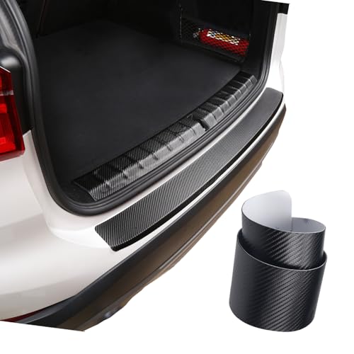 Image of Rear Bumper Protector for Toyota RAV4 2020-2024 | Precision carbon fiber guard for 2020-2024 RAV4. Scratch /UV /water-proof, no residue, no curl, easy tool-free install