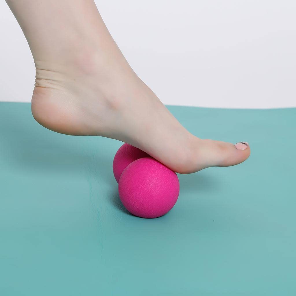 Juego de 4 Pelotas de Masaje: Pelota de Masaje de Tejido Profundo, Pelota de Masaje de Espalda, Pelota de Masaje de Cuello, TPE Elástico para Autotrat, 3 piezas